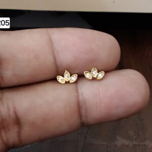 Petite Triple Marquise Crown Brass Ball Back Studs (BB205)