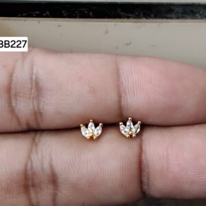 Imperial Tiara Crown Brass Ball Back Studs (BB227)