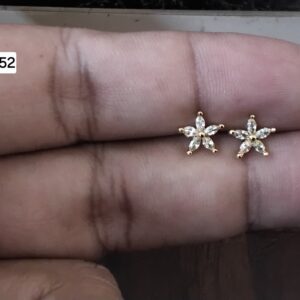 Classic Morning Star Flower Brass Ball Back Studs (BB252)