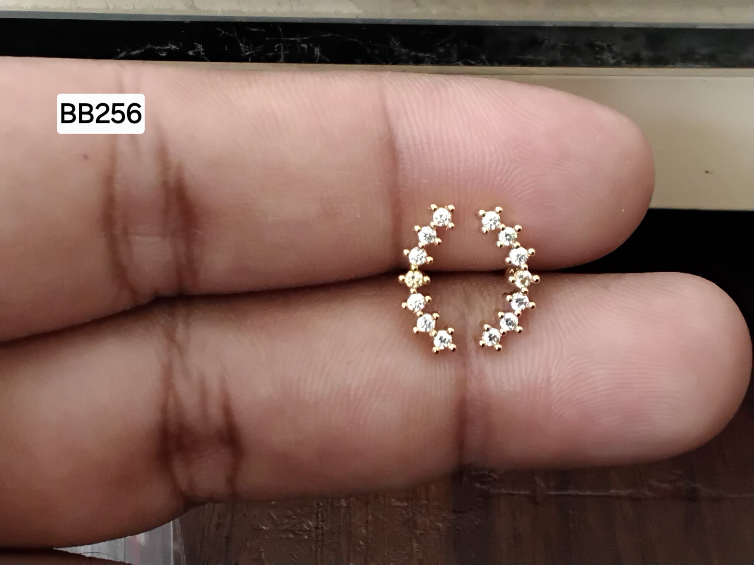Curved Constellation Crawler Brass Ball Back Studs (BB256)