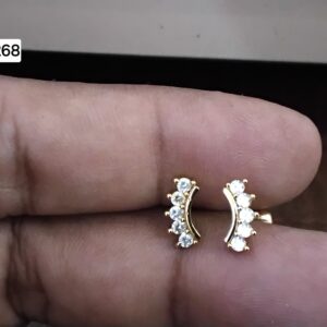Ascending Feather Crawler Brass Ball Back Studs (BB268)