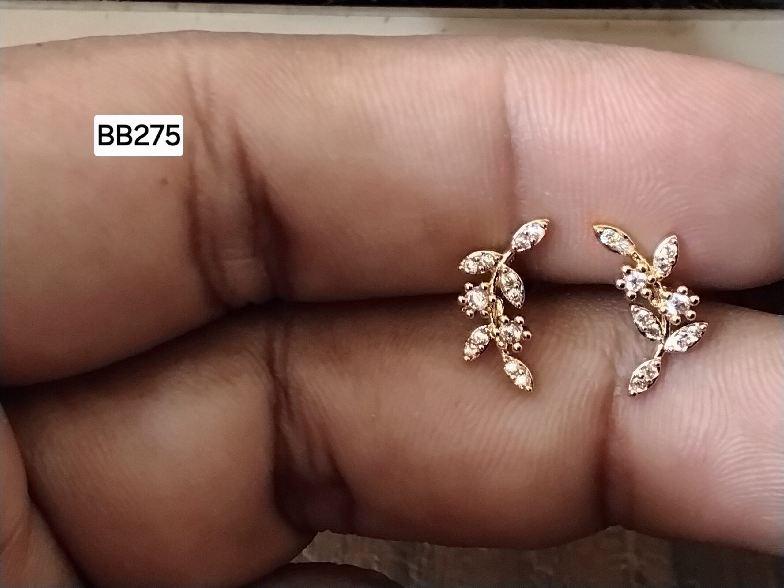 Olive Branch Cartilage Climber Brass Ball Back Studs (BB275)
