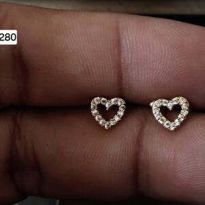 Open Contour Sweetheart Brass Ball Back Studs (BB280)