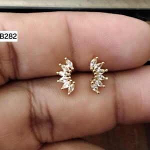 Radial Sunbeam Ear Hugger Brass Ball Back Studs (BB282)